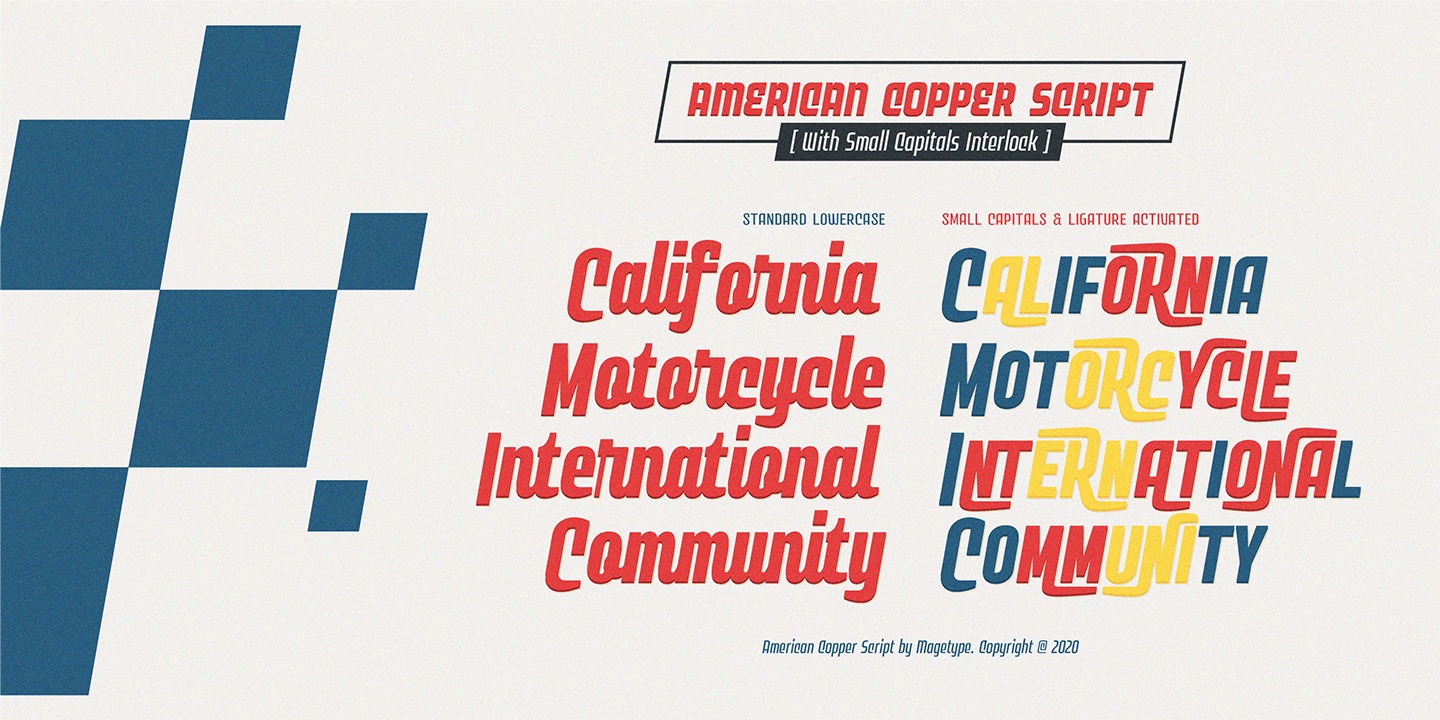 Example font MGT American Copper #15